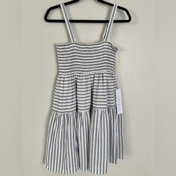 Urban Outfitters Lumiere Woven Blue/ White Stripe Dress. New with tag - Picture 8 of 11